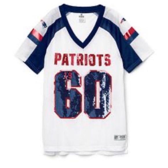 PINK Victoria's Secret Tops - Sequin New England Patriots 1960 Jersey from Victoria’s Secret PINK in X-Small